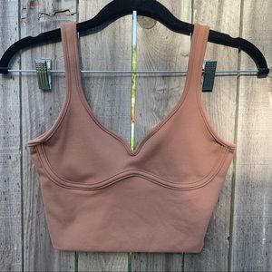 JOAH BROWN Contour Crop Tank Mocha SZ S/M
